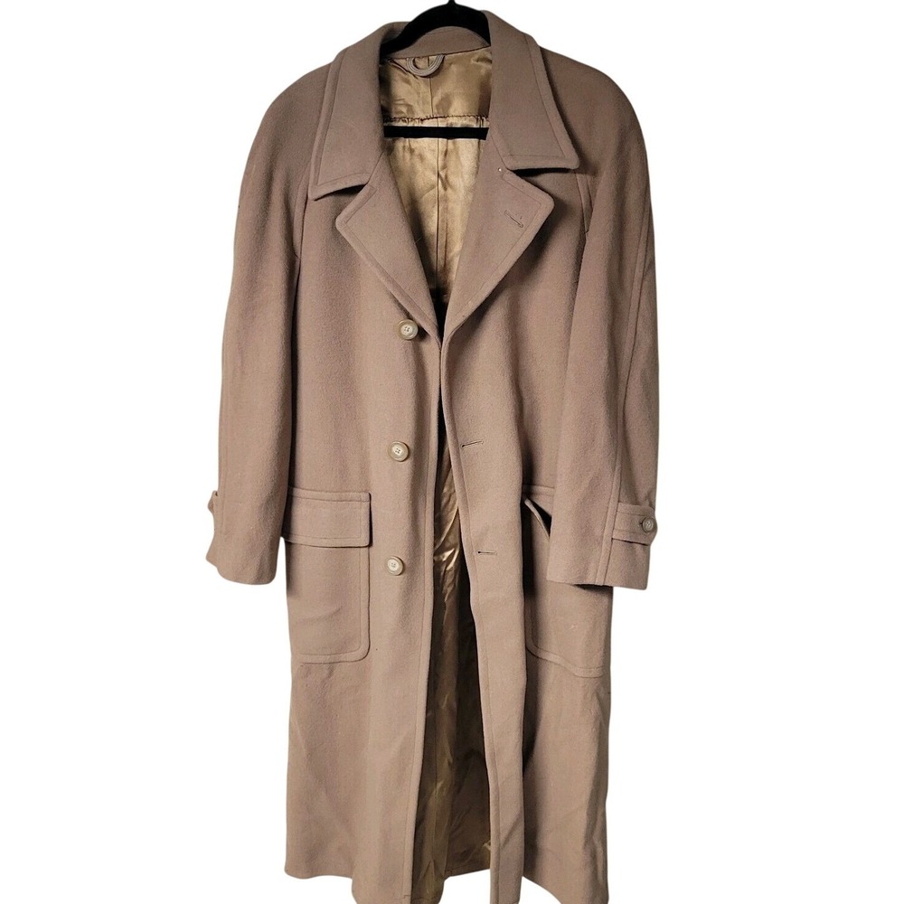 Christian Dior Monsieur Vintage Camel Wool Overcoat‎ Long Trench Coat Tan Mens